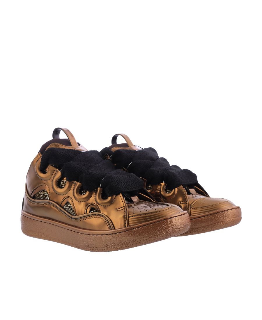 Lanvin Tie Low-top Sneakers In Black