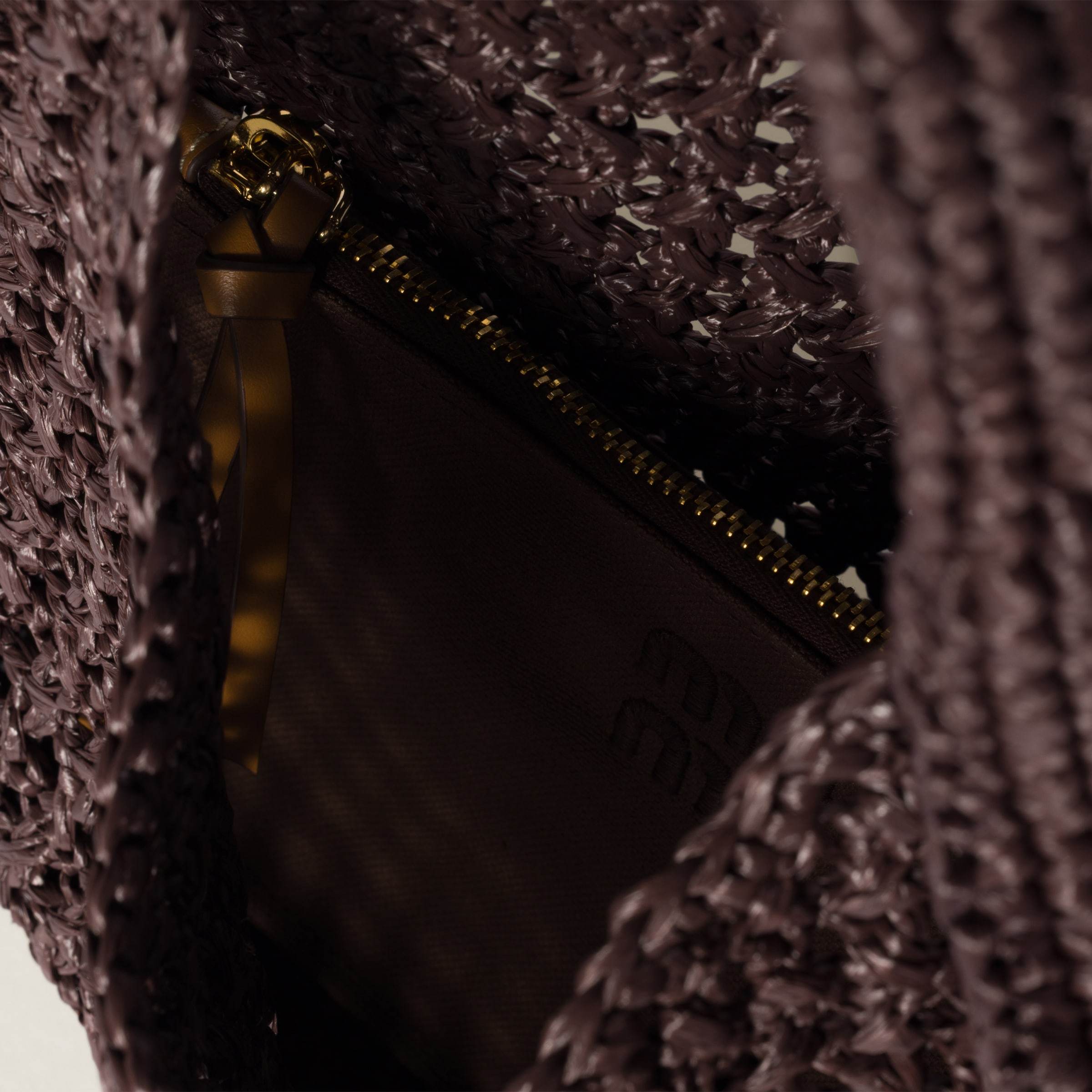 Miu Miu Raffia-effect Woven Shoulder Bag