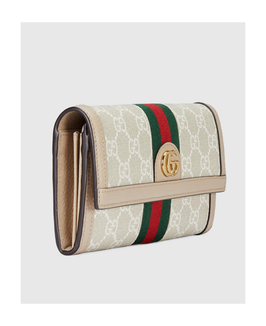 Gucci Ophidia Gg Continental Wallet In Nude