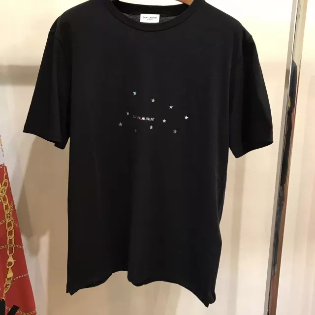 Saint Laurent Stars T-shirt In Black