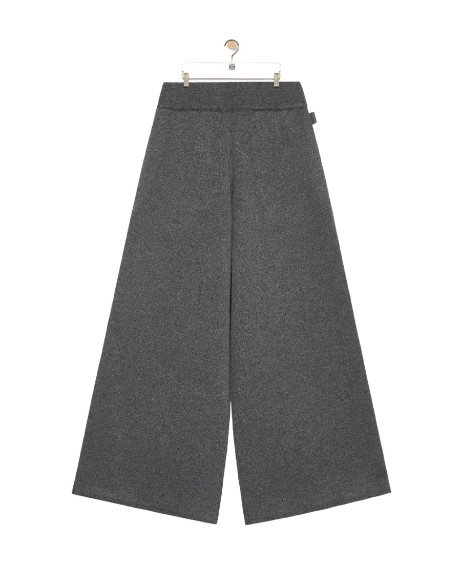Loewe Cropped Trousers In Cashmere In Gray