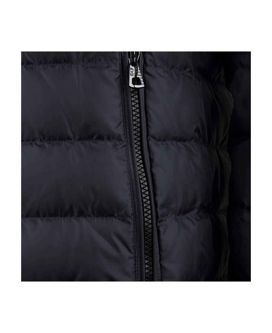 Ea7 Quilted Down Jacket In Black