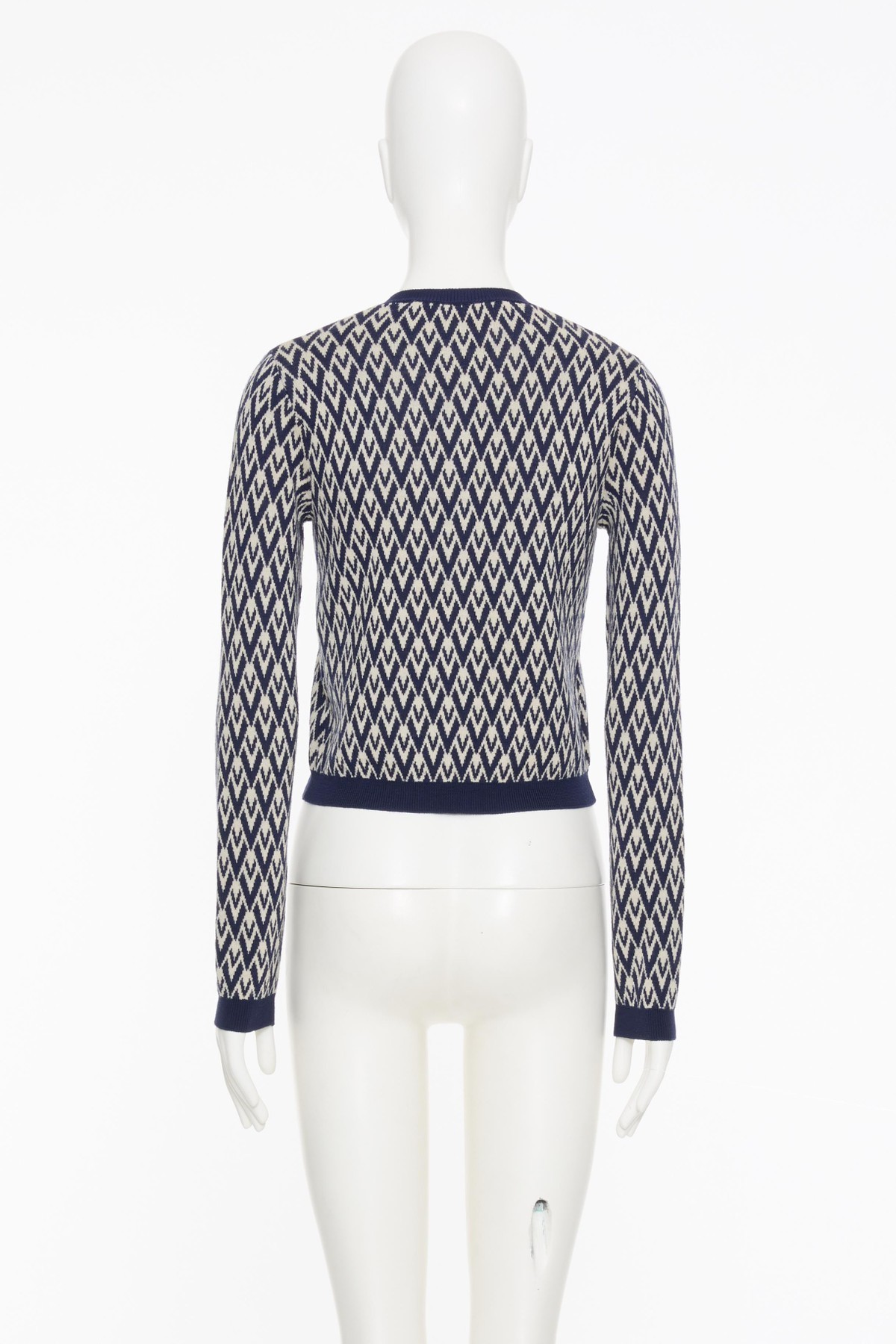 Valentino Long-sleeved Wool Sweater In White