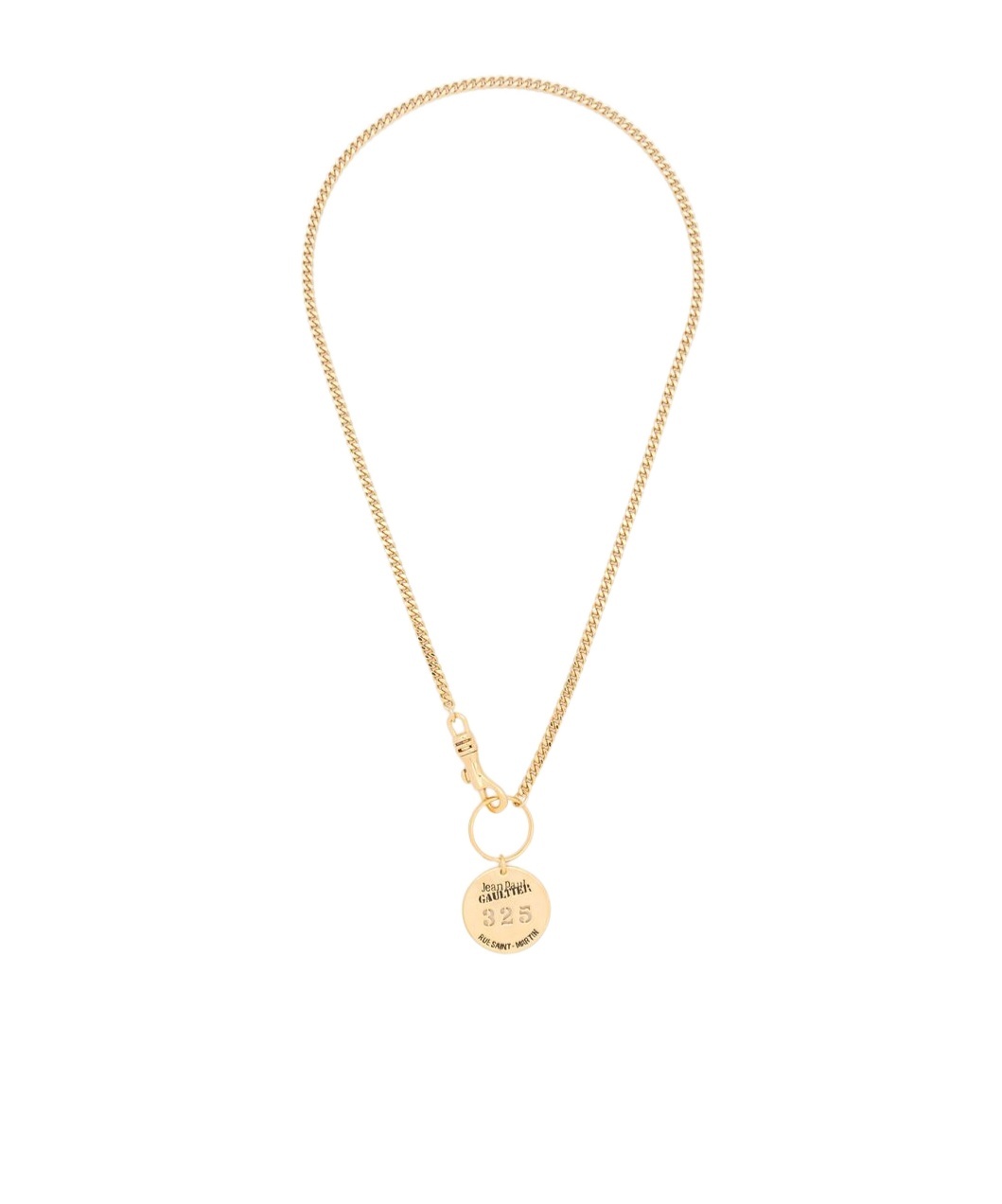 Jean Paul Gaultier Coin Pendant Necklace In Yellow