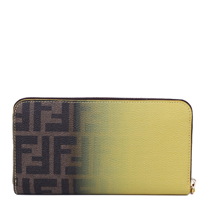Fendi Gradient 'crayons' Wallet In Yellow