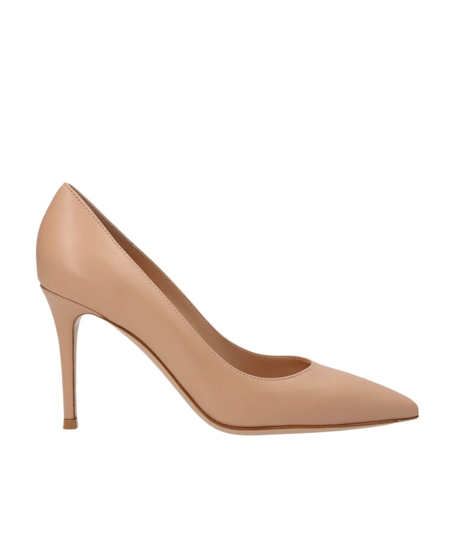 Shop Gianvito Rossi 85mm Pointed-toe Leather Pumps In Nude