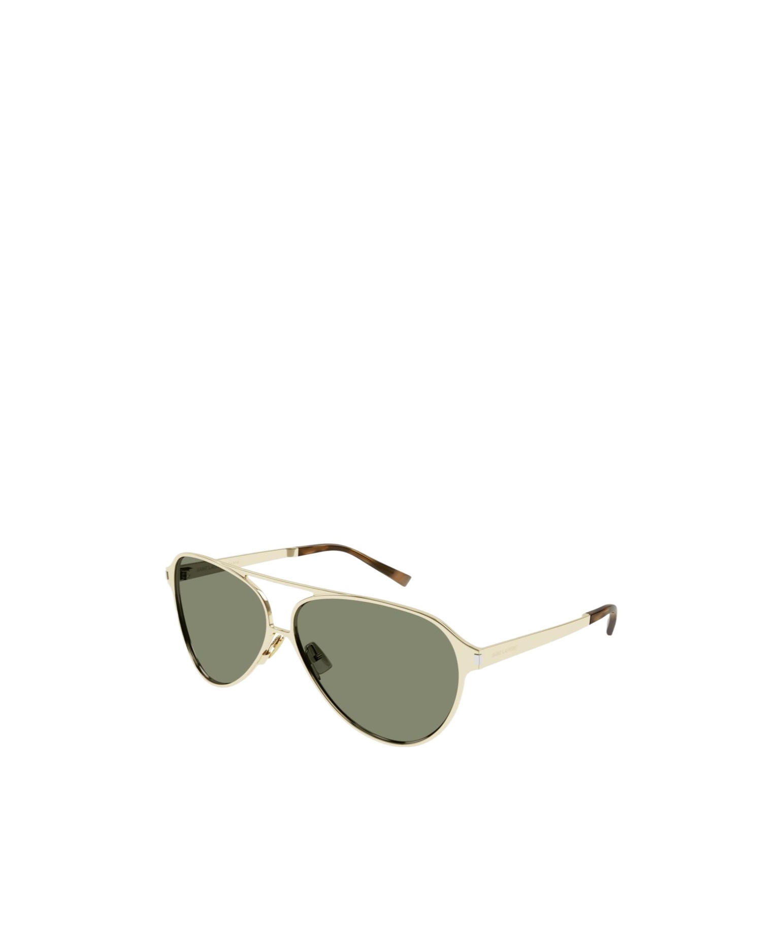 Saint Laurent Aviator Sunglasses In Green