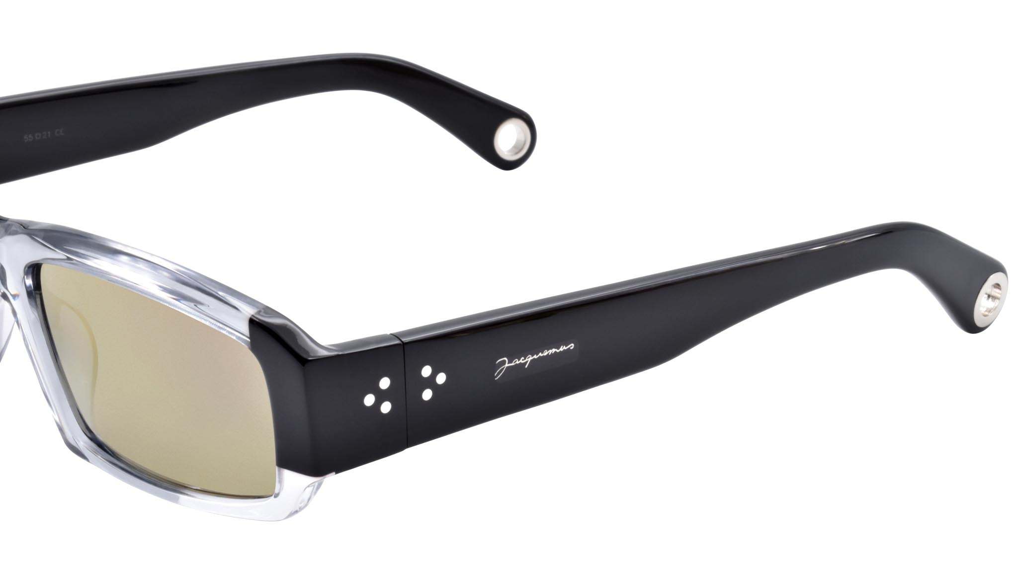 Jacquemus Saltu Rectangle-frame Sunglasses In Green