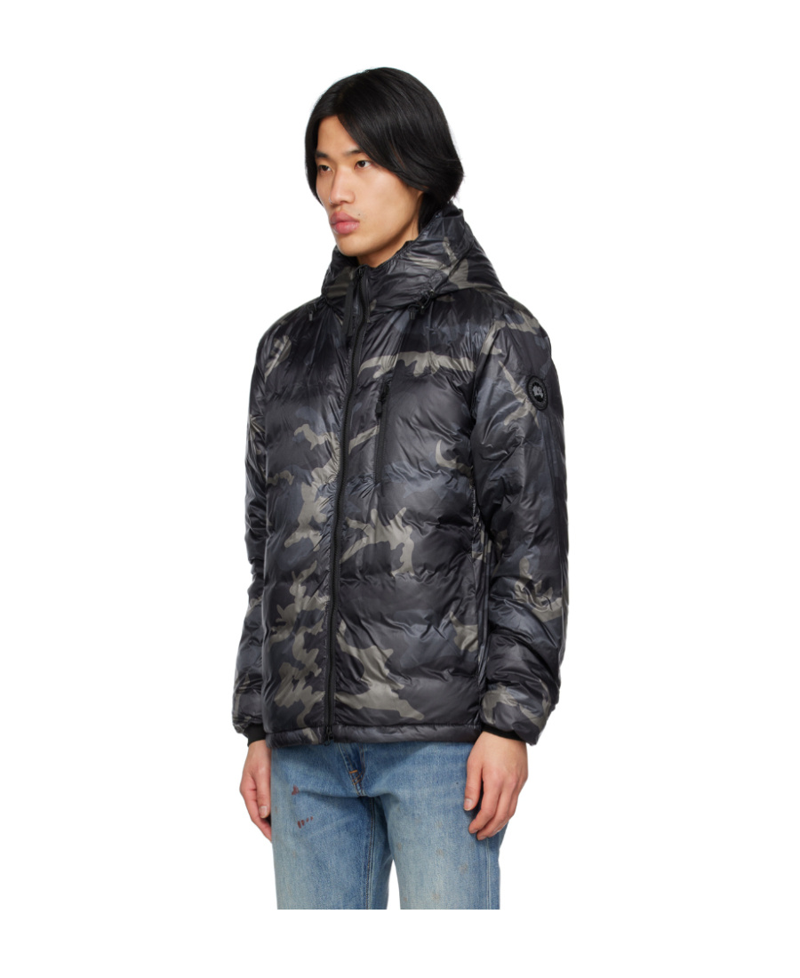 Canada Goose Logo Quilted Down Jacket In Black