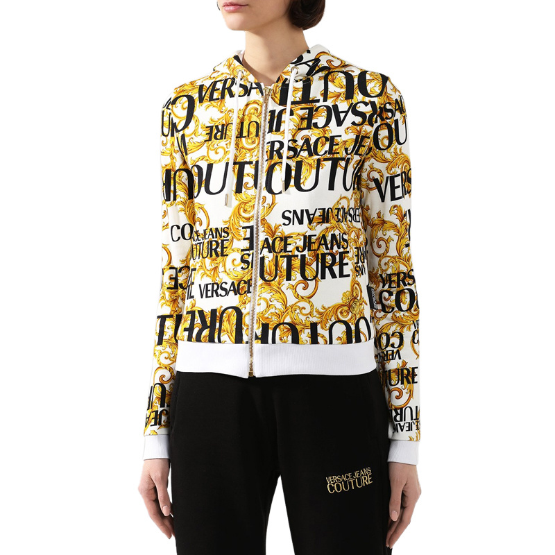Versace Jeans Baroque Printed Leisure Jacket In Multicolor