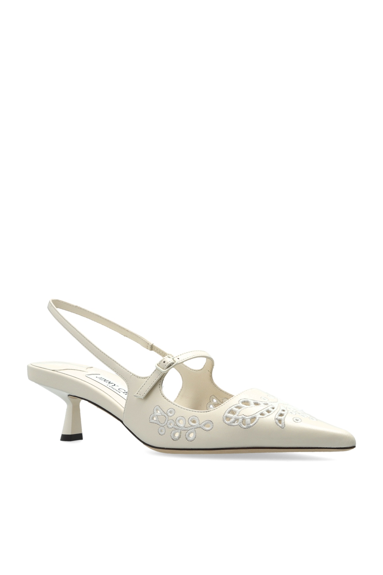 Jimmy Choo Didi 45 Embroidered Slingback Pumps In Brown
