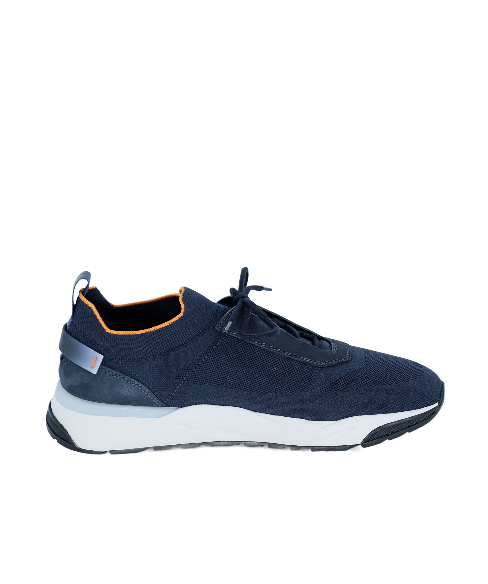 Santoni Knitted-upper Sneakers In Blue