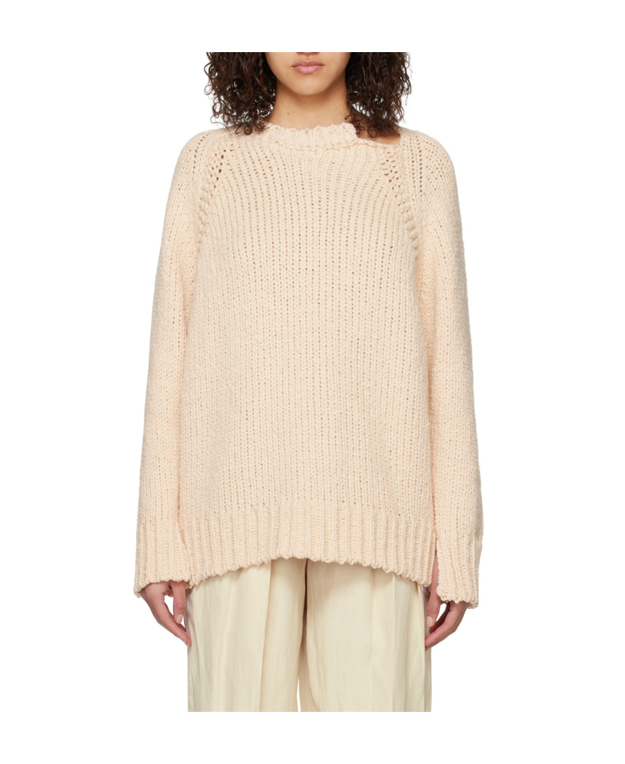 Stella Mccartney Round Neck Long-sleeved Sweater In Nude