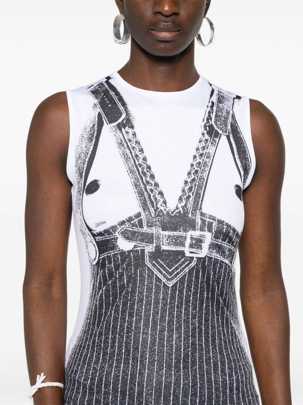Jean Paul Gaultier Sleeveless T-shirt In Black