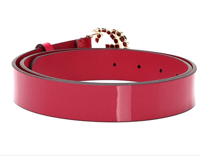 Gucci Mutual Buckle Belt In Red
