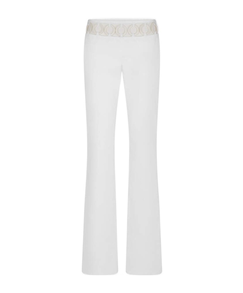 Dsquared2 Sharpei Ring-embellished Trousers In White