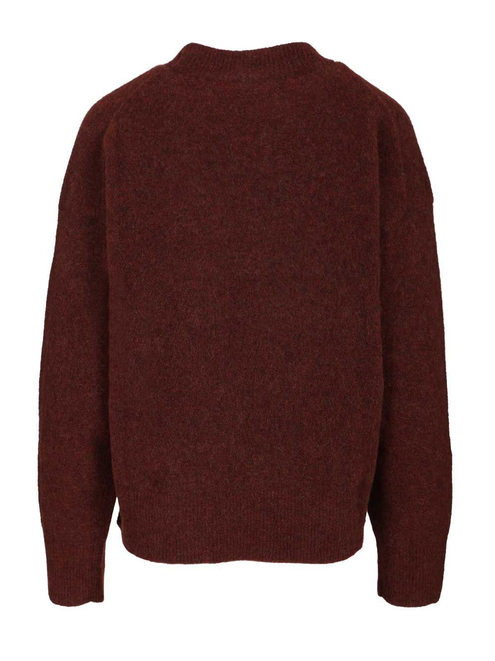 Filippa K Crewneck Sweater In Burgundy