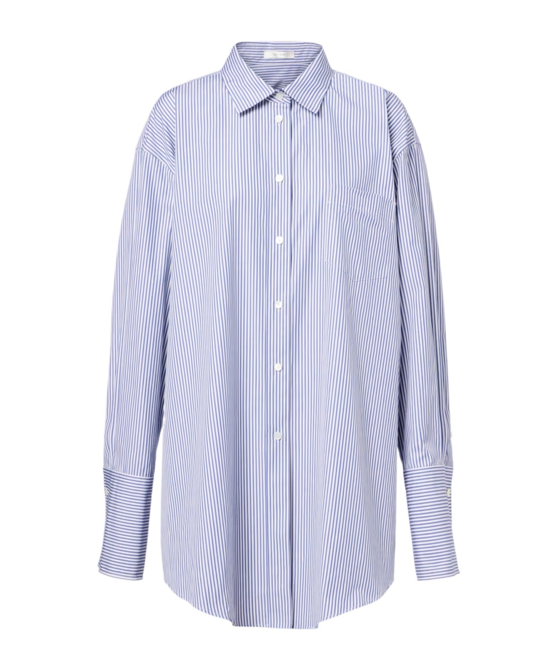 The Row Ment Bengal Stripe Cotton Poplin Shirt In Blue