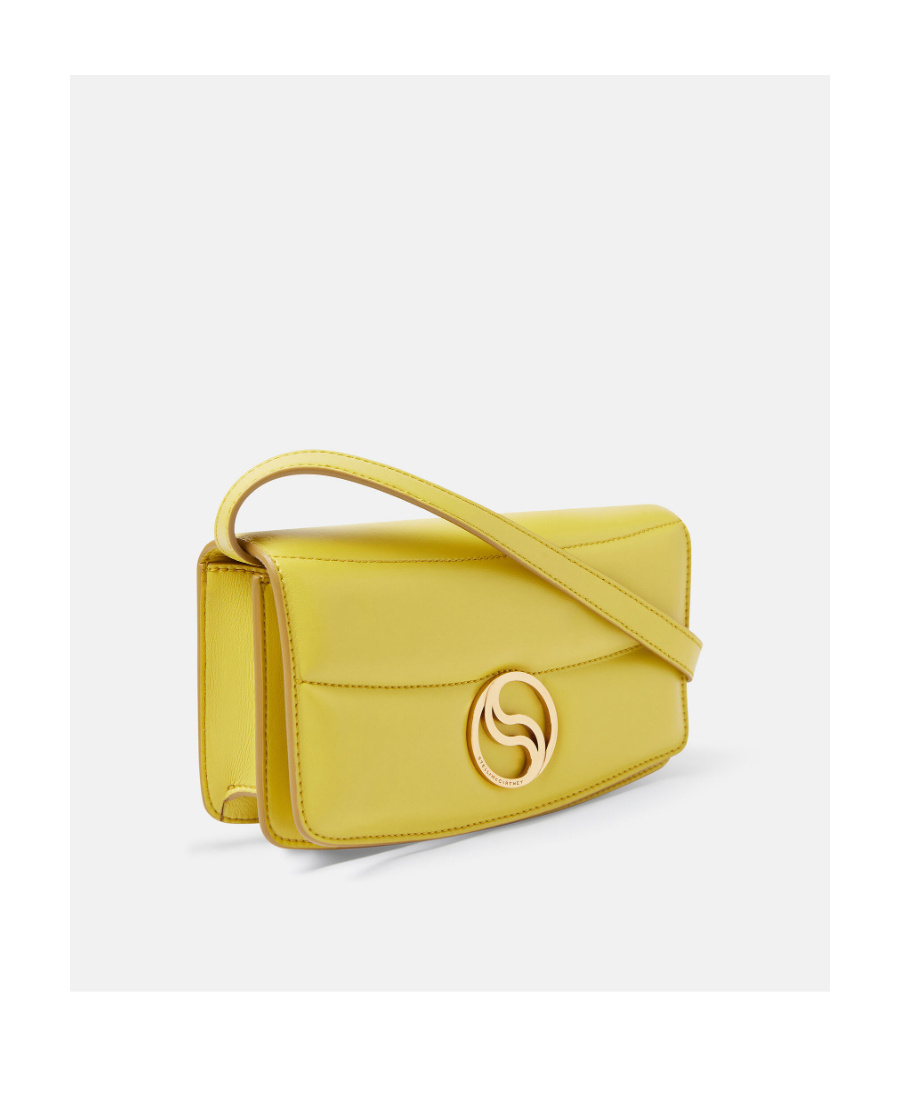 Stella Mccartney S-wave Mini Shoulder Bag In Yellow
