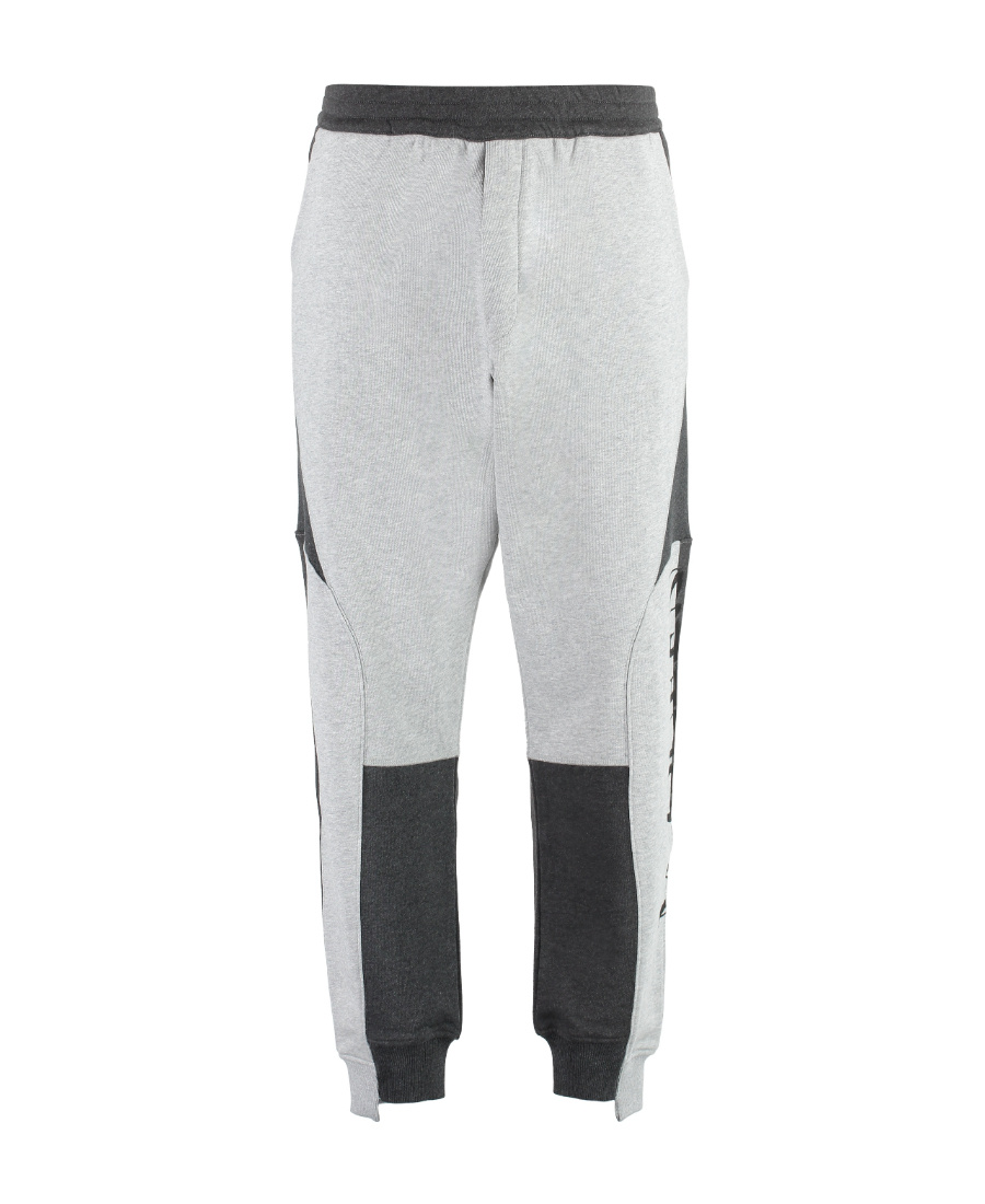 Alexander Mcqueen Logo Printed Colourblock Track Pants In White