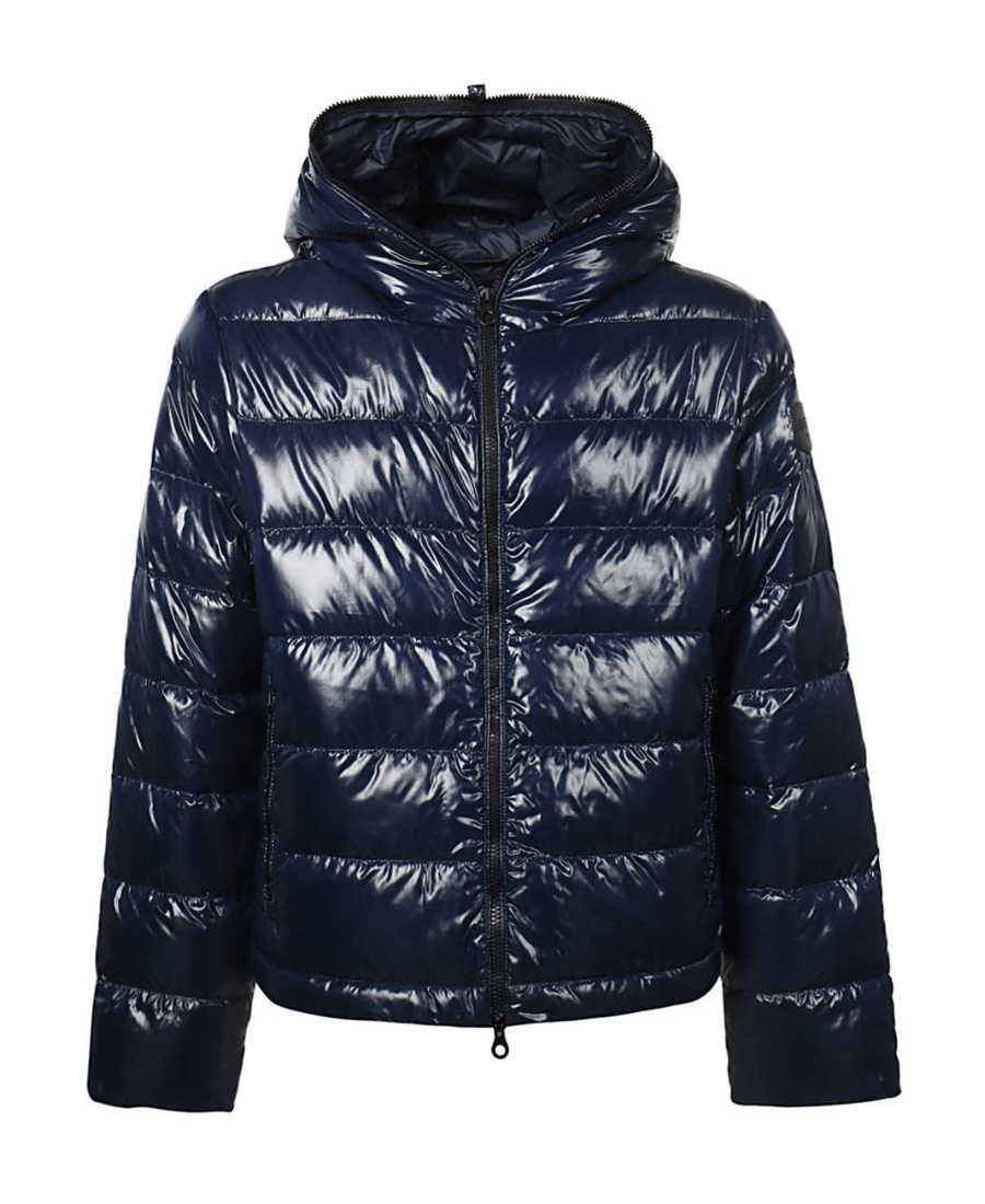 Duvetica Glossy Hooded Jacket In Black