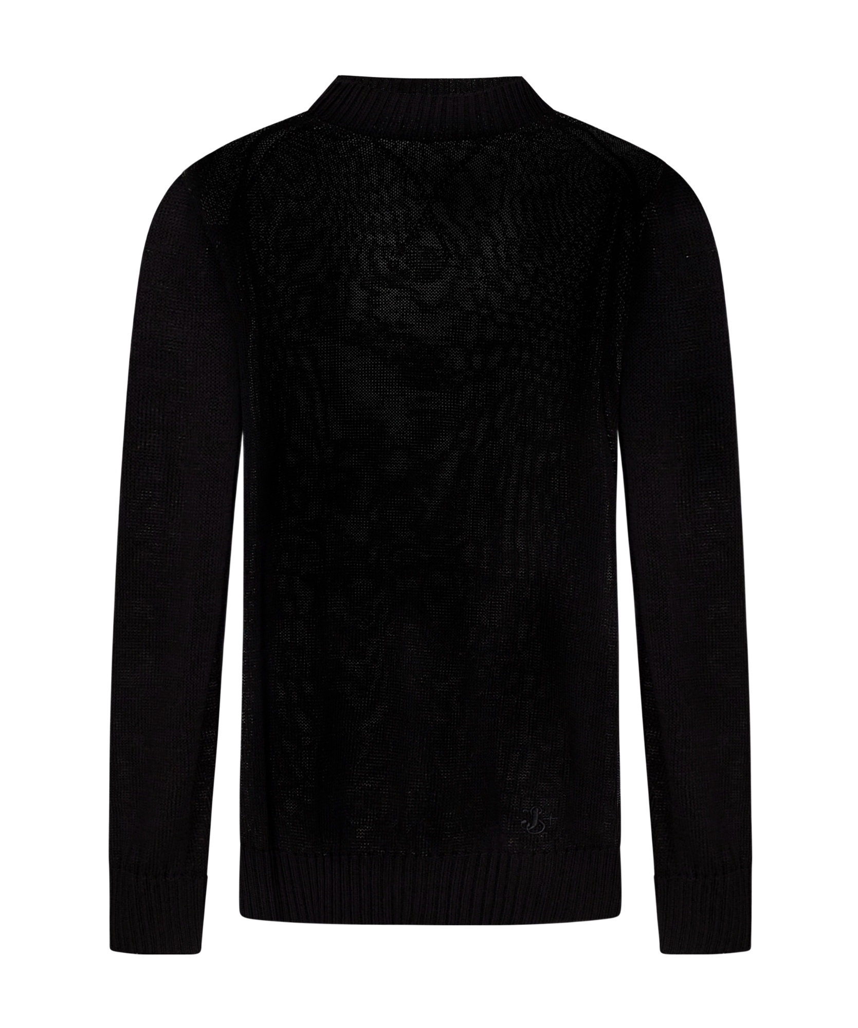 Jil Sander Fine Open-stitch Knit Crewneck Sweater In Black