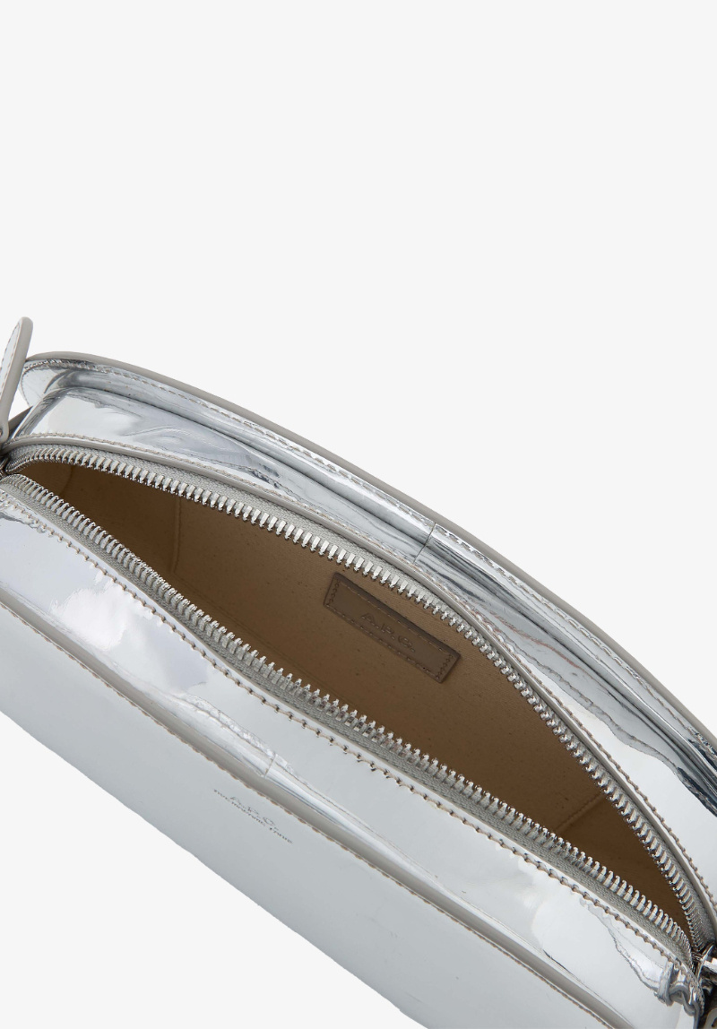 Apc Demi-lune Shoulder Bag In Silver