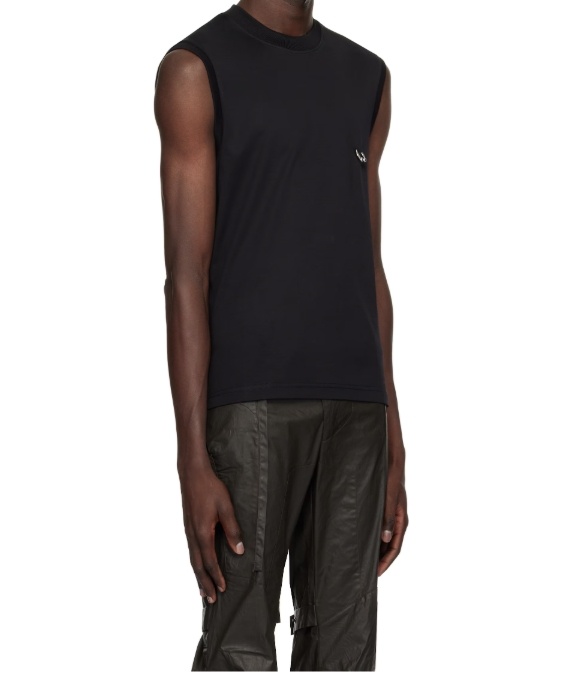 Mugler Black Signature Sleeveless Tank Top In Black