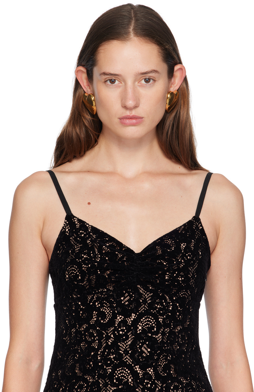 Moschino Gold Heart Clip-on Earrings In Gold