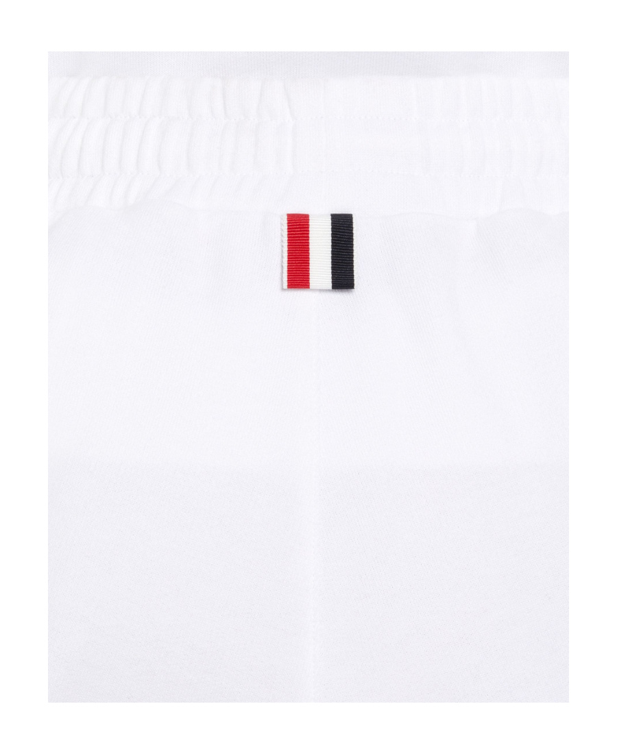 Shop Thom Browne Rwb-stripe Track Shorts In White