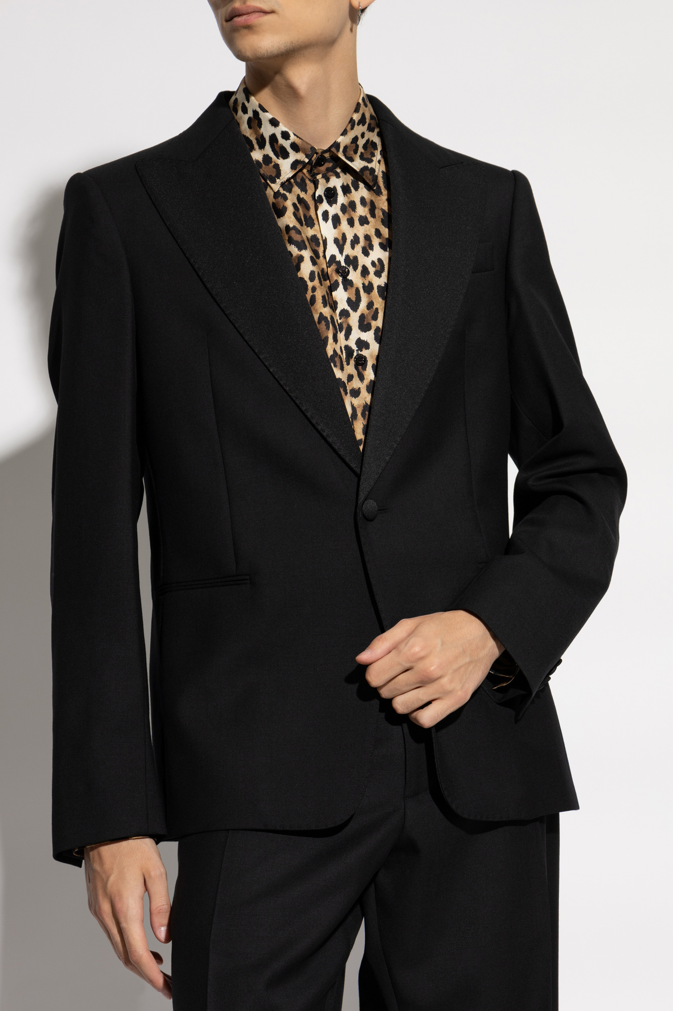 Moschino Slogan Printed Blazer In Black