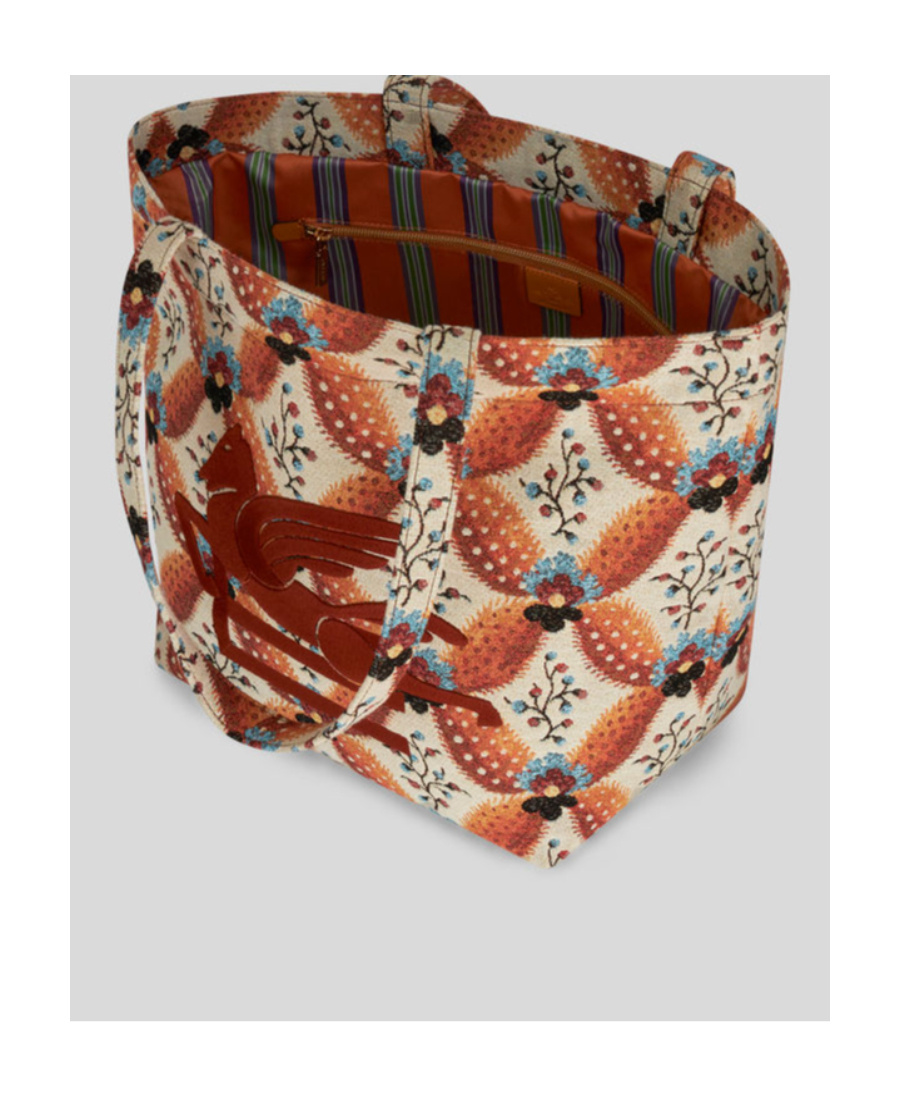Etro Medium Floralia-print Jacquard Tote Bag In Multicolor