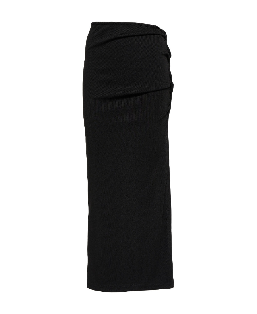 Christopher Esber Open Twist Ribbed-knit Maxi Skirt In Black