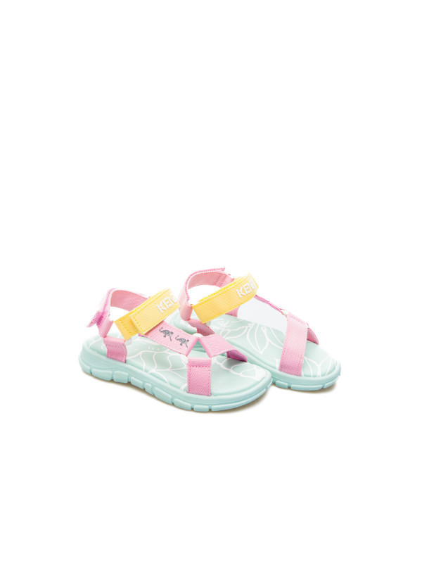 Kenzo Embossed-logo Flat Sandals In Multicolor