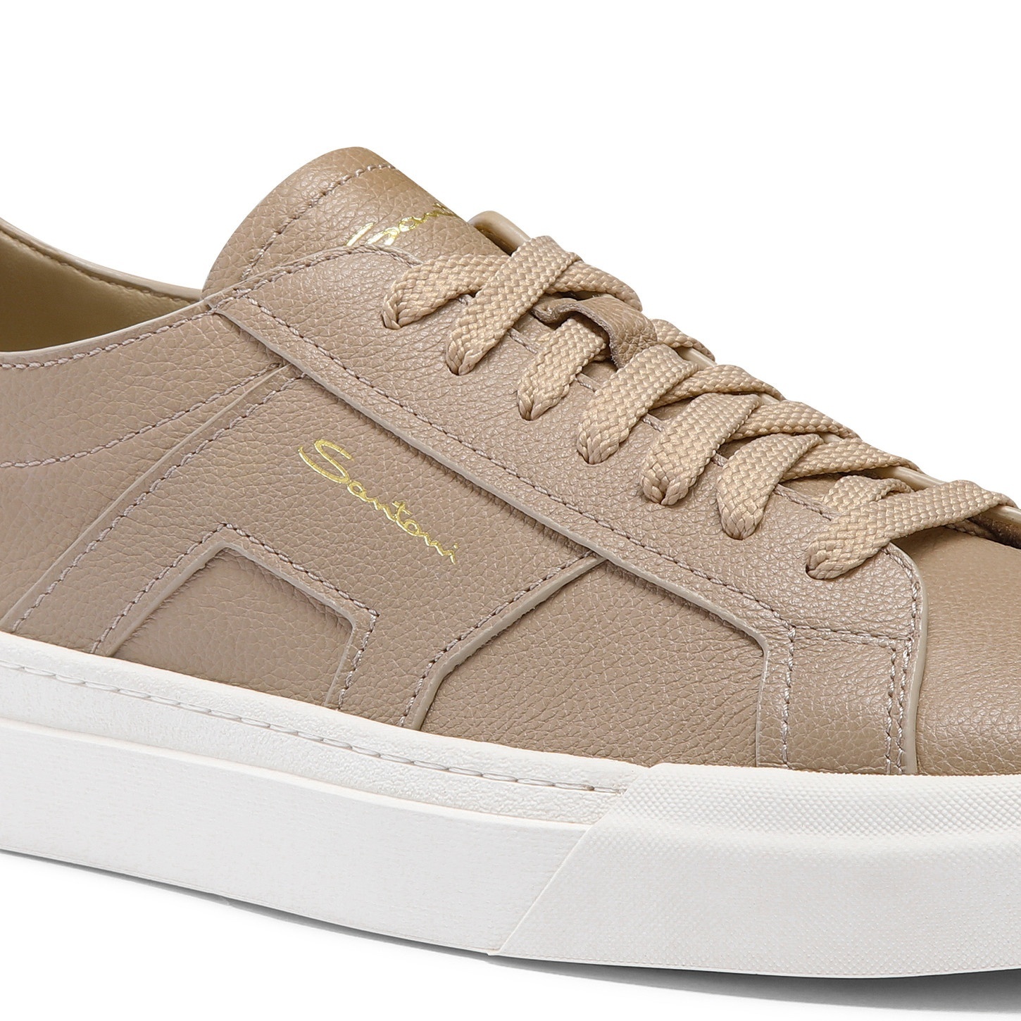 Santoni Slip-on Sneakers With Contrasting Rubber Sole In Animal Print