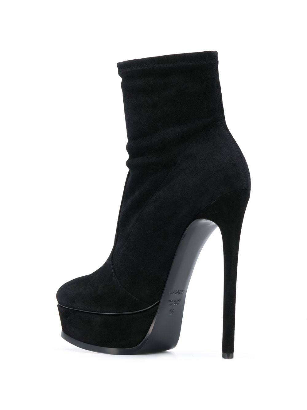Casadei Platform Ankle Boots In Black