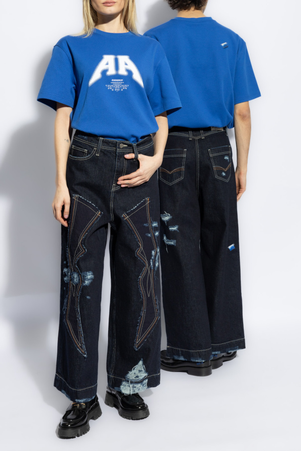 Ader Error Short-sleeved T-shirt In Blue