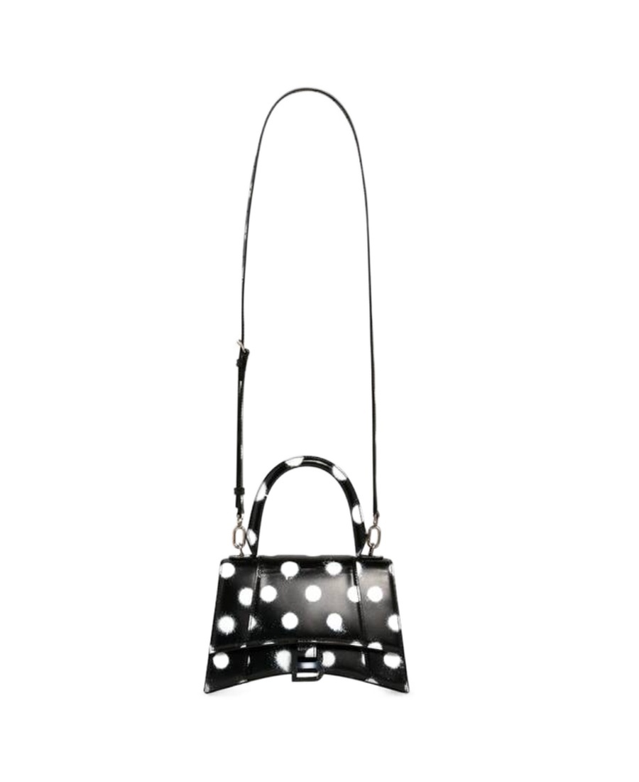Balenciaga Small Hourglass Tote Bag In Black