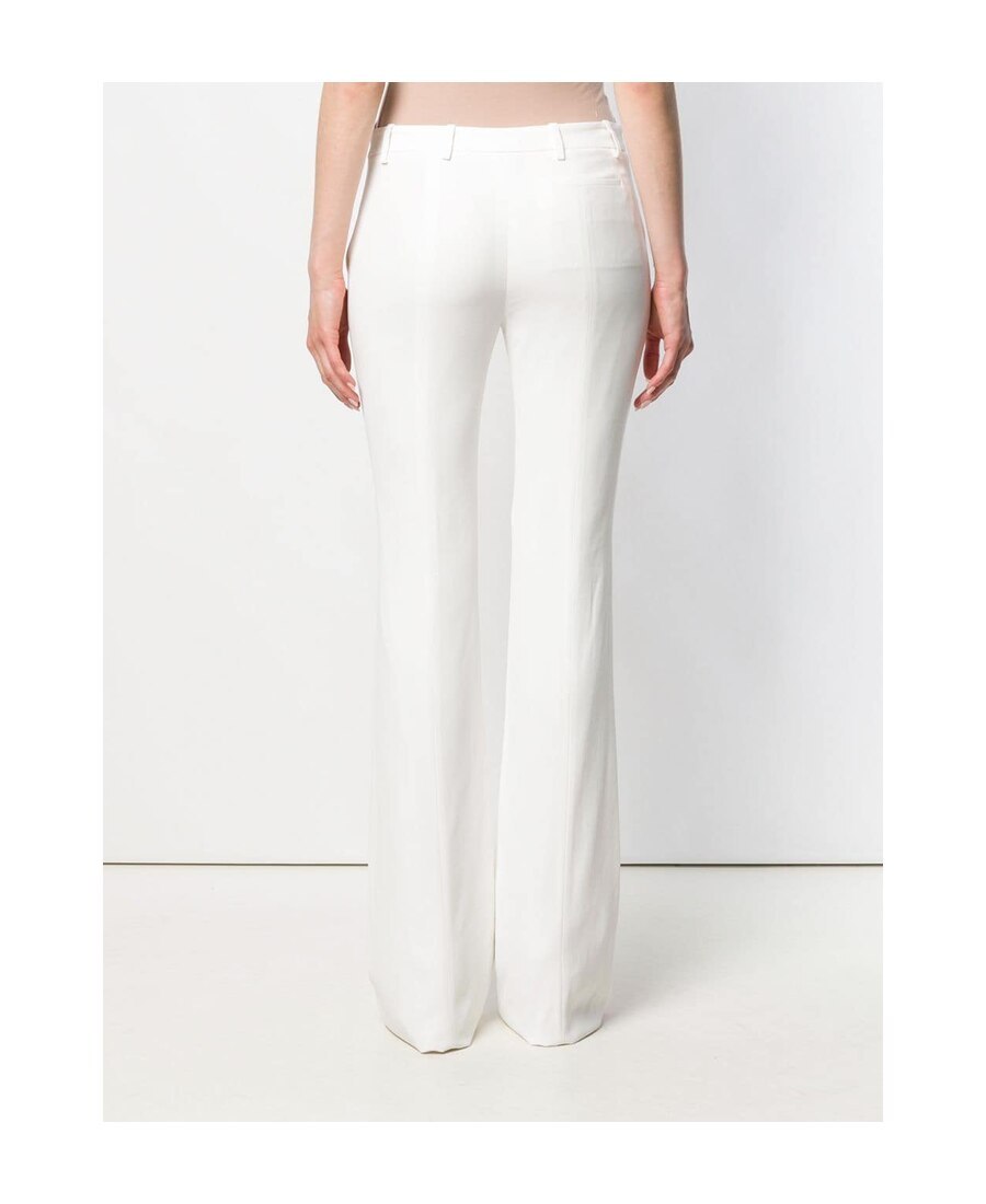 Alexander Mcqueen High-rise Flared Tailored Trousers In White