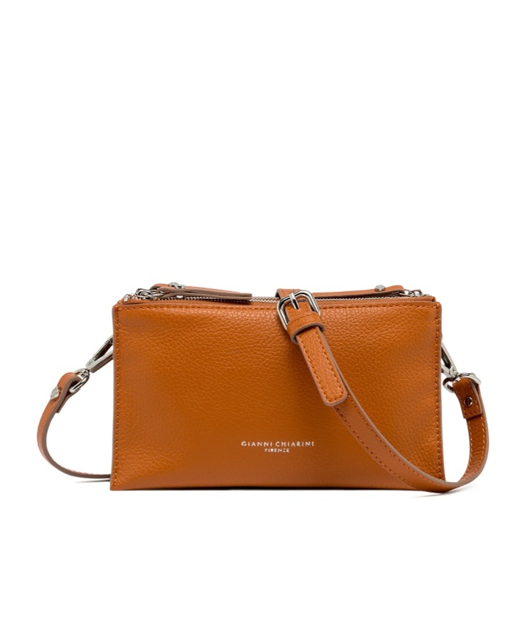 Gianni Chiarini Zippered Shoulder Bag In Brown