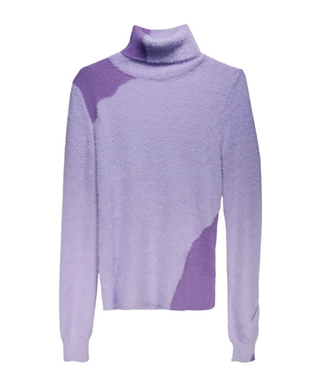Shop Mm6 Maison Margiela Turtleneck Sweater In Purple