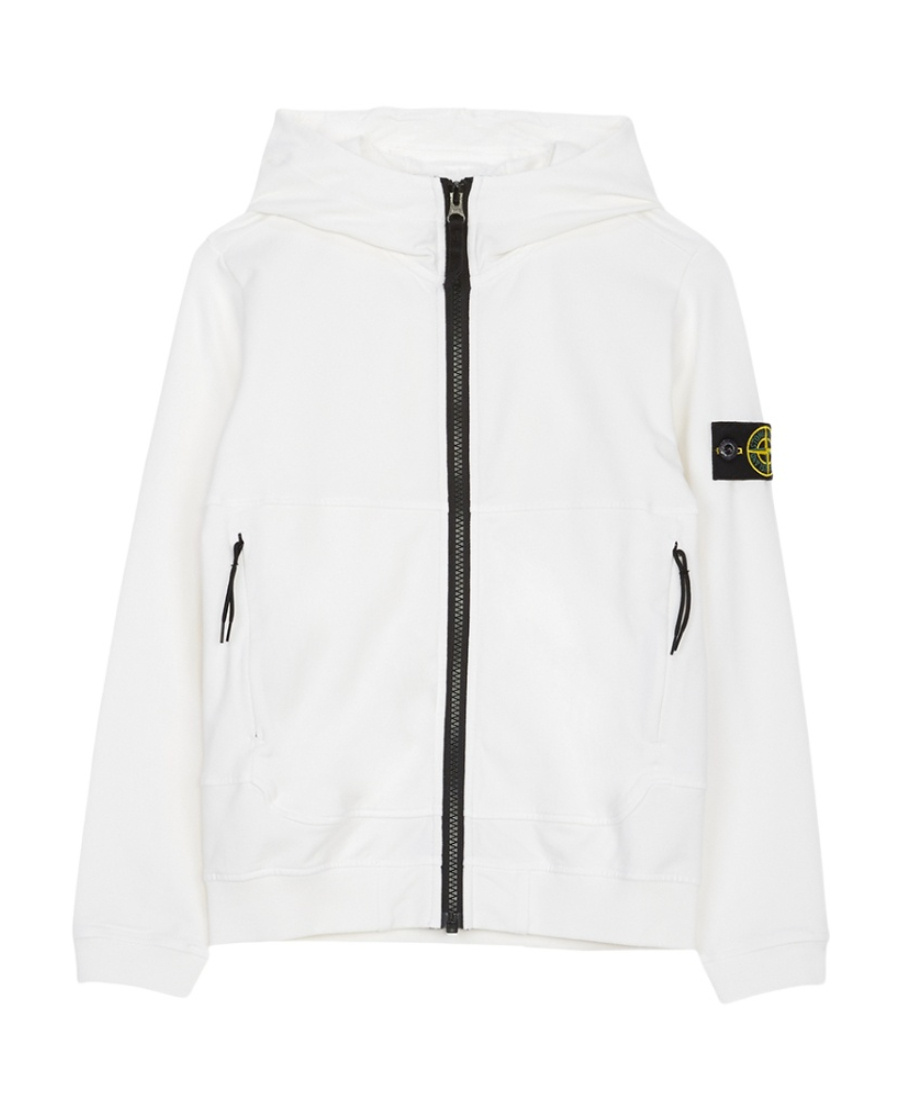 Stone Island Long-sleeved Sweater In White