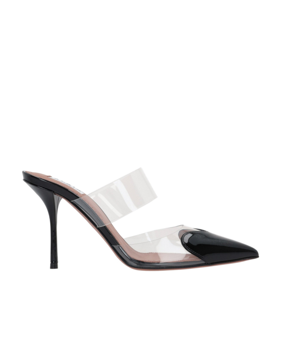 Shop Alaïa Cœur 90mm Pointed-toe Mules In White