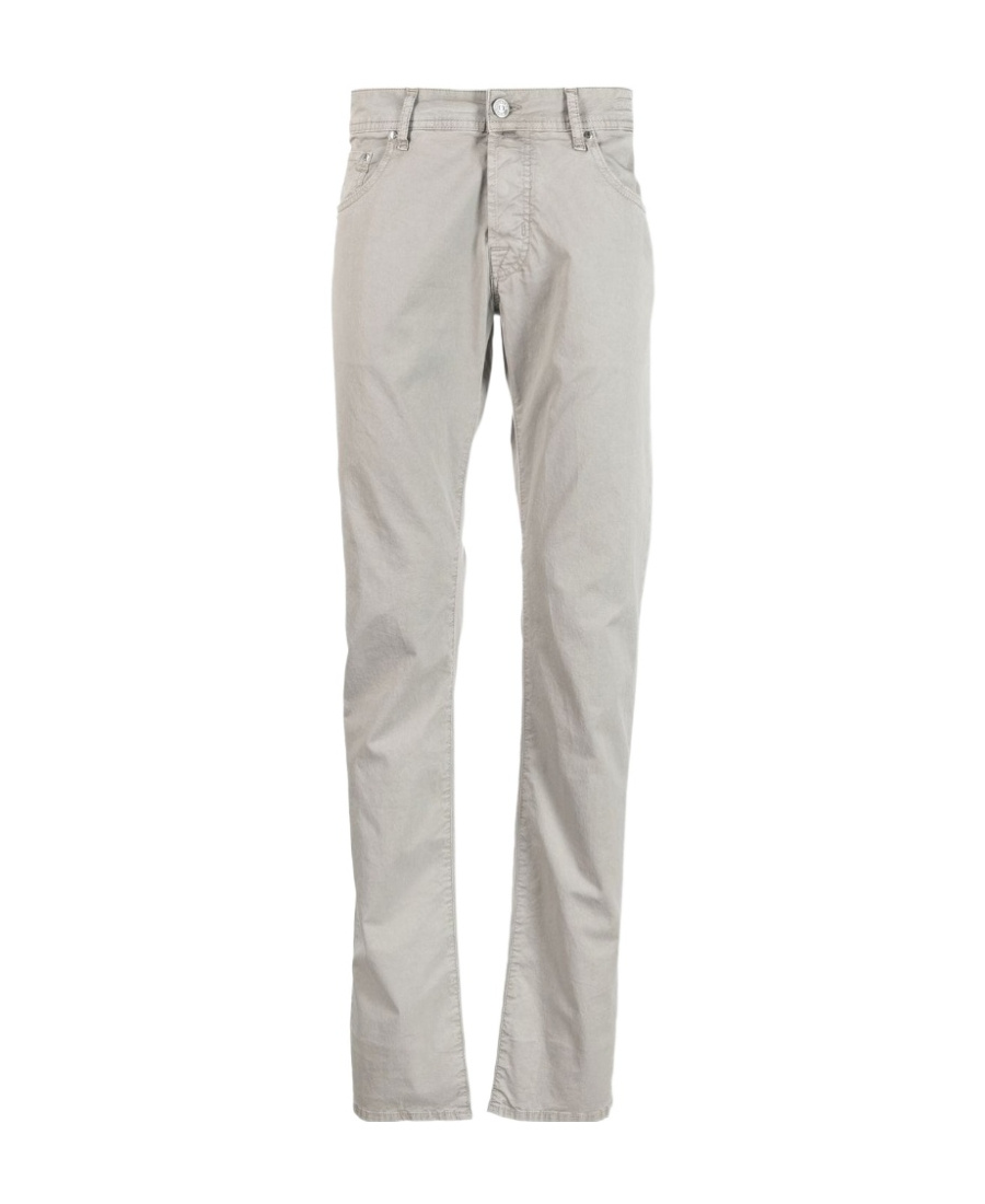 Jacob Cohen Embroidered-logo Jeans In Gray