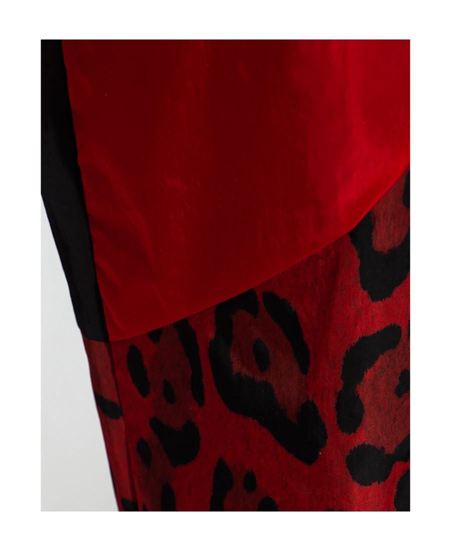 Dolce & Gabbana Nylon Jogging Pants With Leopard Print In Black