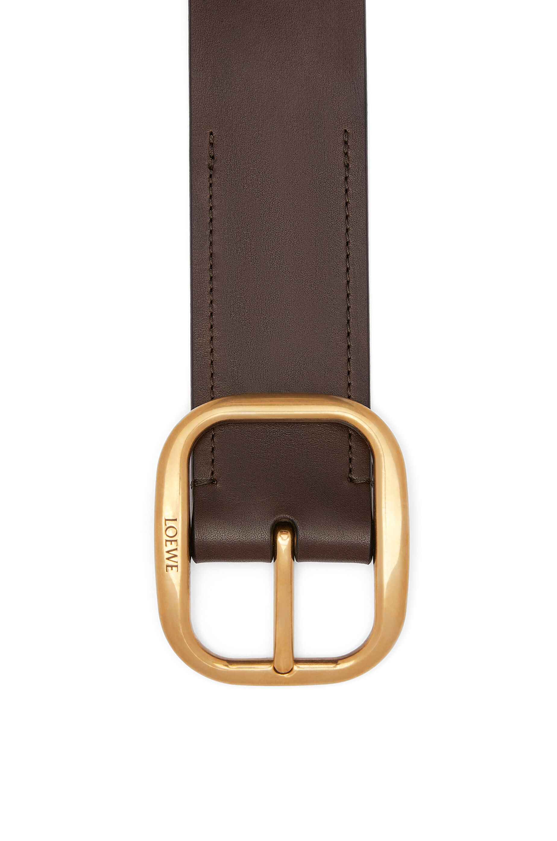 Loewe Rounded Soft Belt In Classic Calfskin In Brown