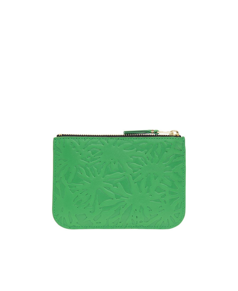 Shop Comme Des Garçons Patterned Logo Wallet In Green