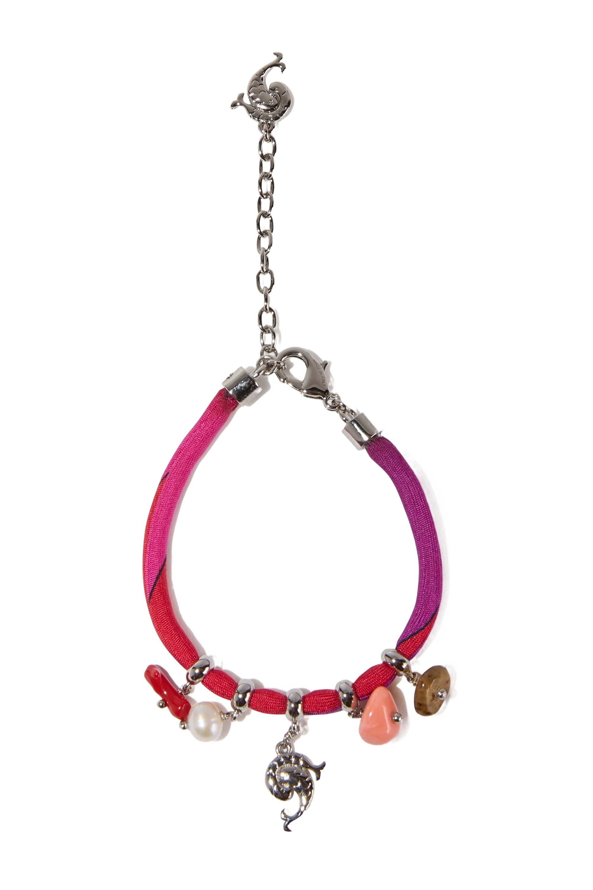 Pucci Silk Bracelet With Charms In Red