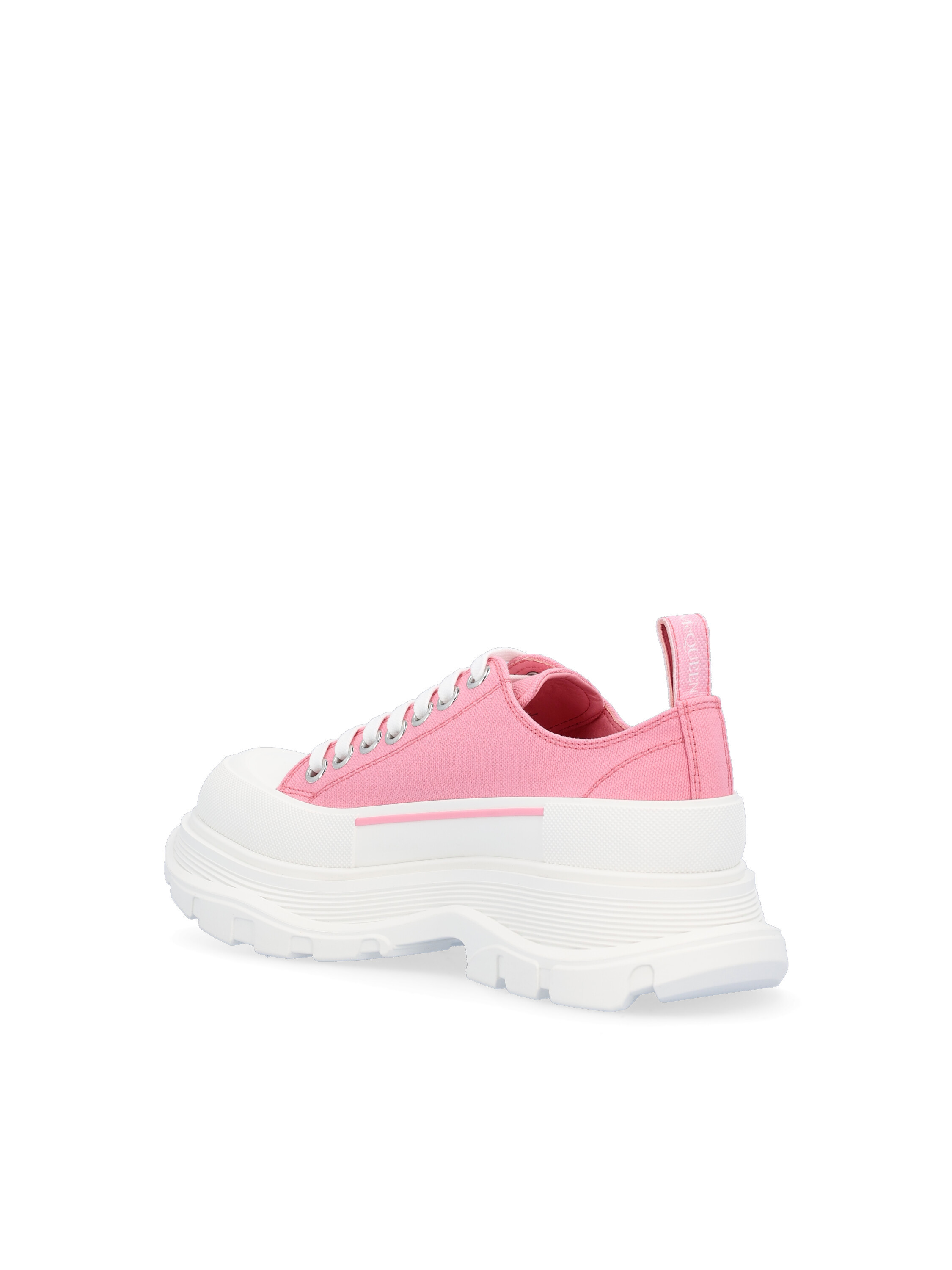 Alexander Mcqueen Women's Dark Leather Tread Slick Sneakers In White
