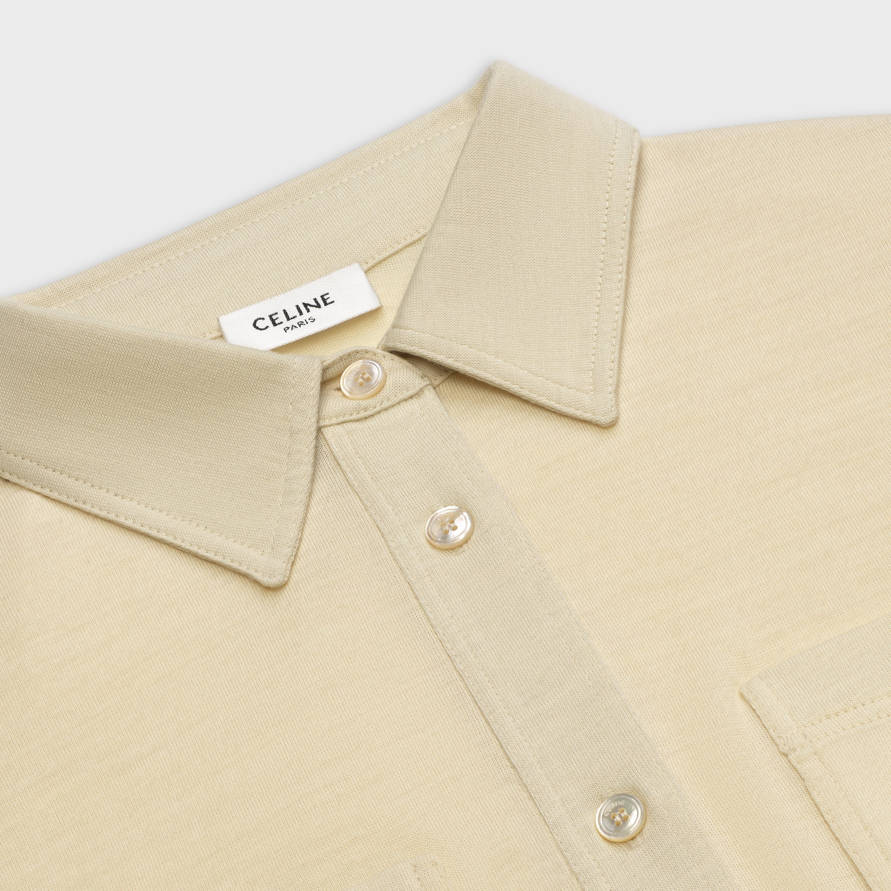 Celine Wool And Cashmere Carriage Pattern Shirt In Nude